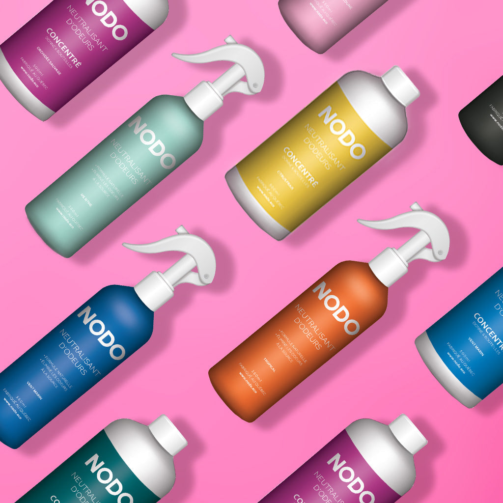 Les destructeurs d'odeurs NODO en plusieurs formats