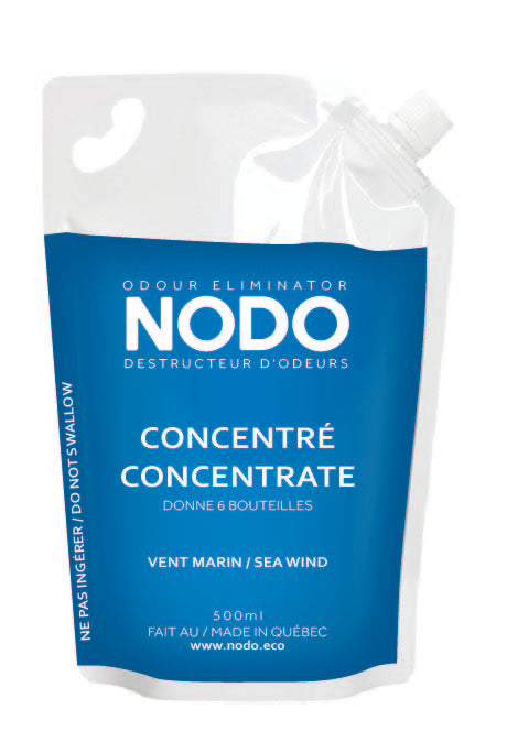 Concentré de neutralisant d'odeur NODO au vent marin - Donne 6 bouteilles de 360ml